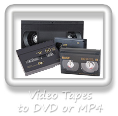 Tapes to DVD or MP4