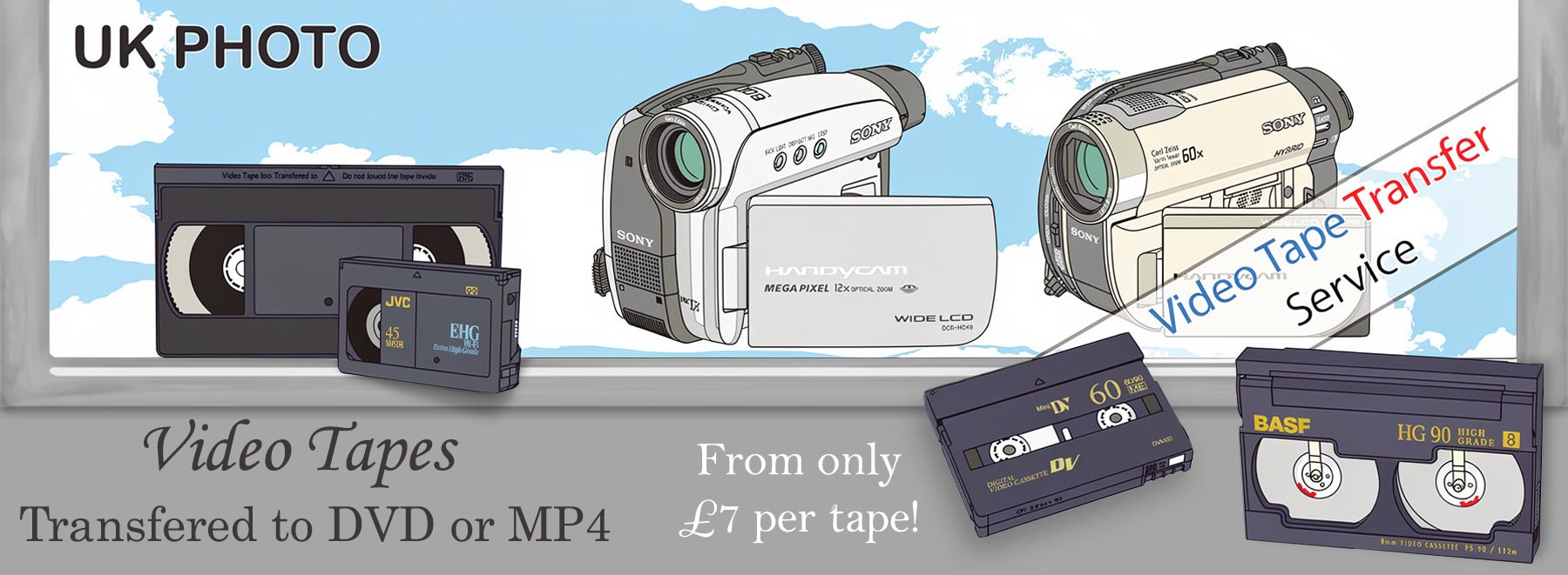 Video Tapes to MP4 Banner