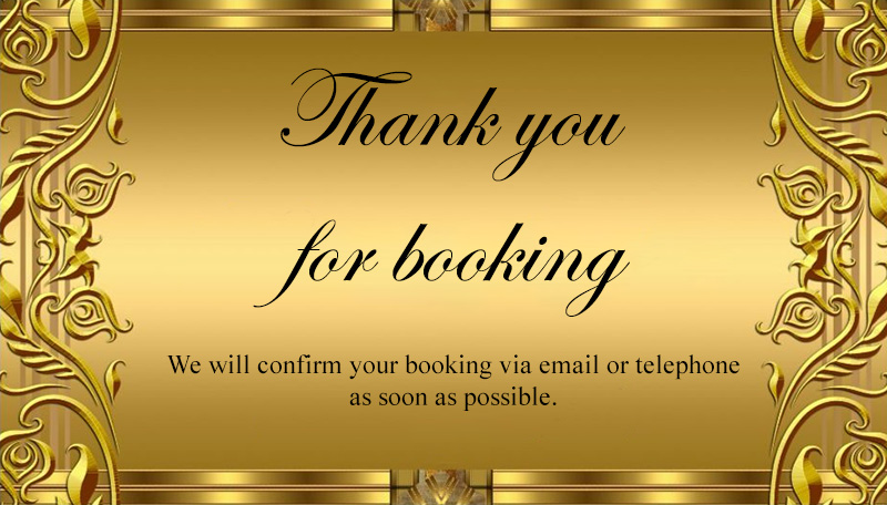 Thank you for booking.
