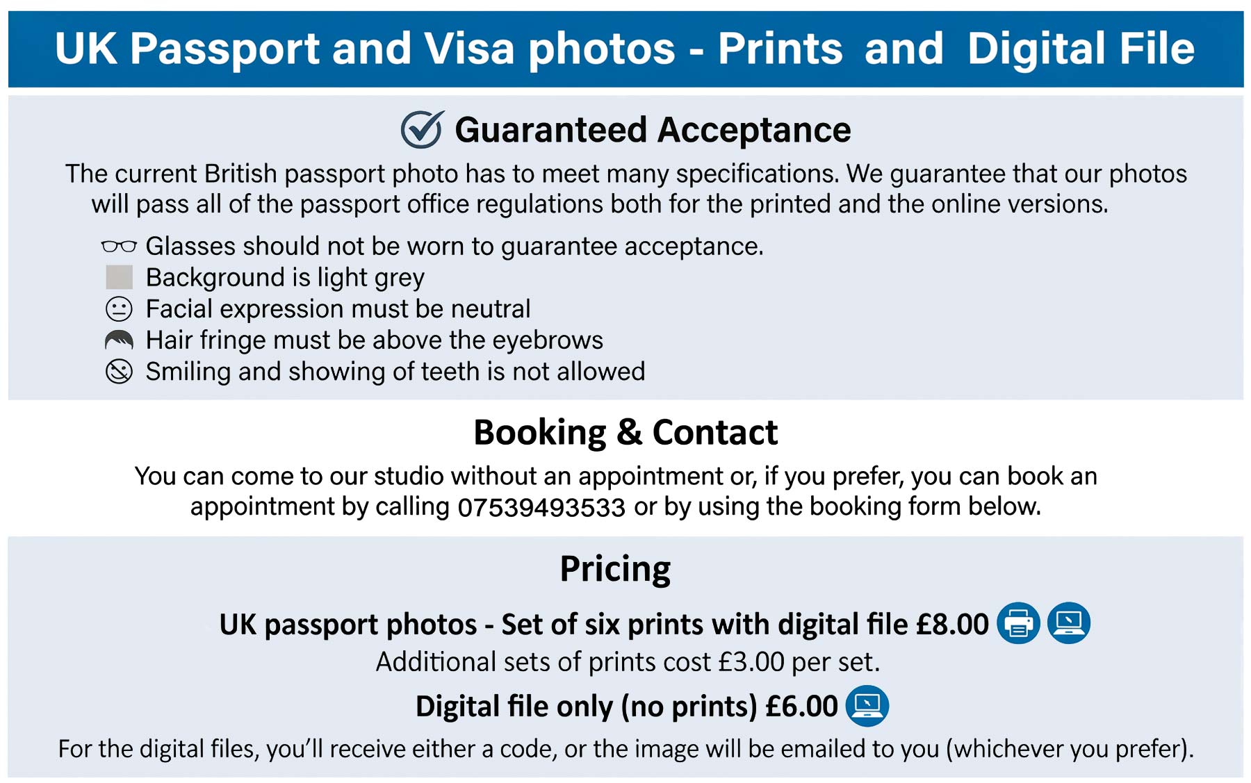 UK passport photo information