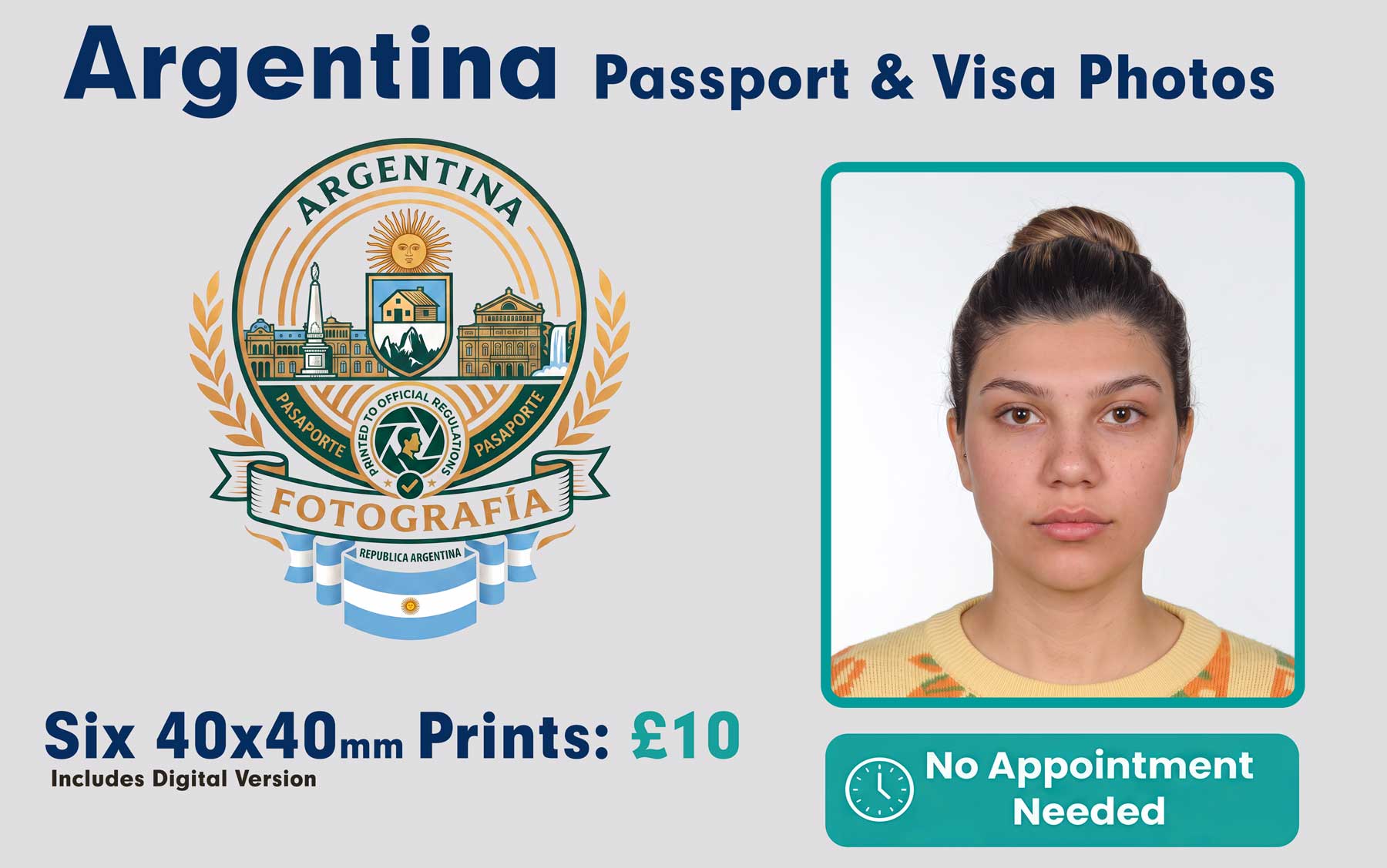 Argenina passport and visa photo serivce