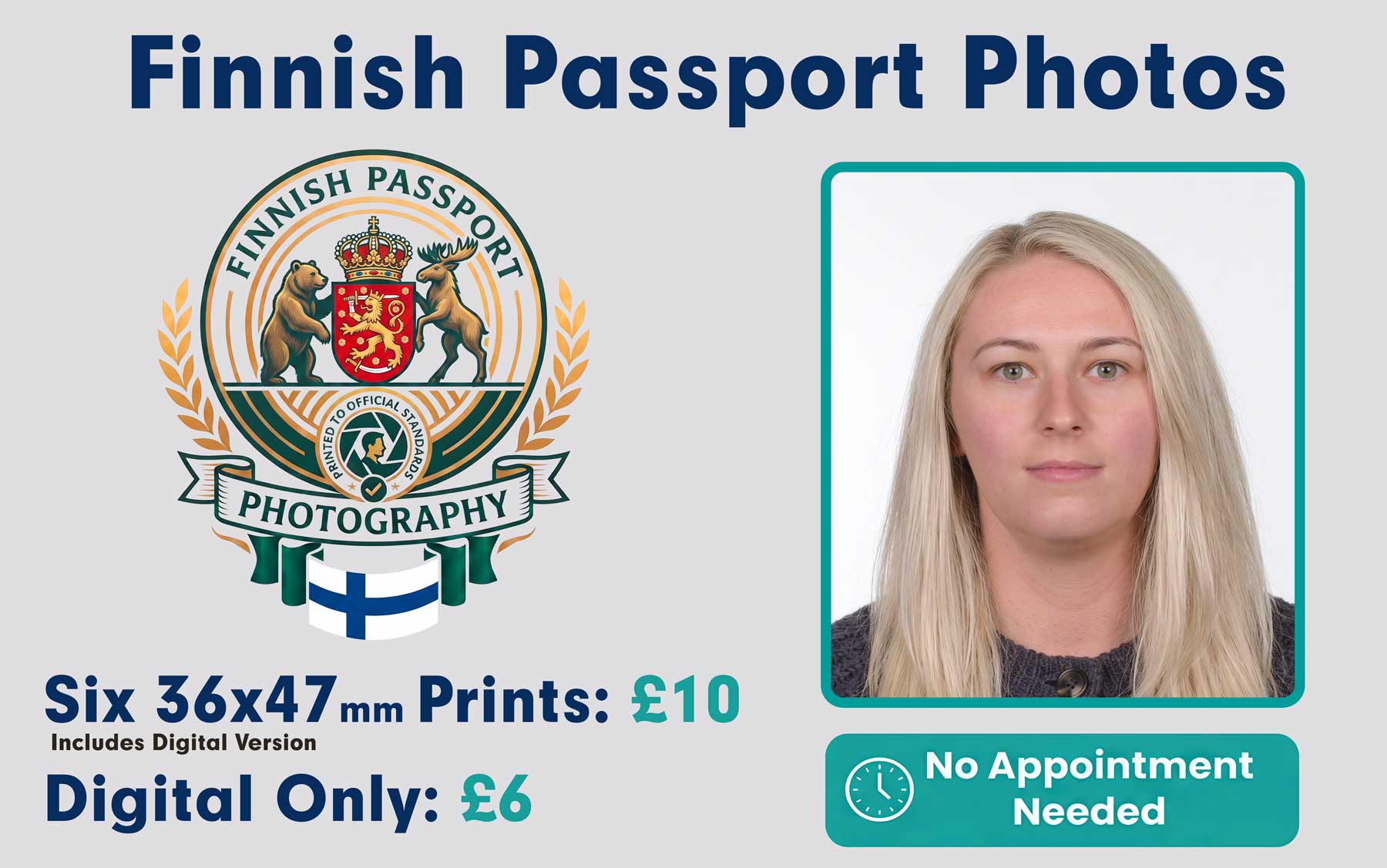 Finland passport and visa photo serivce