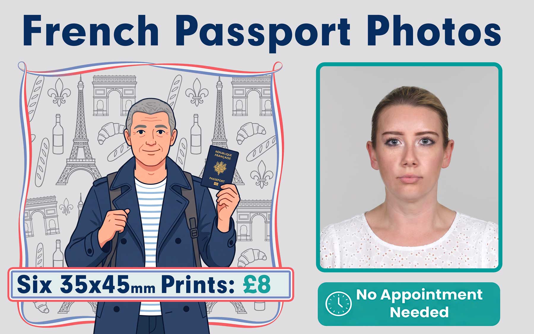 French passport and visa photo serivce