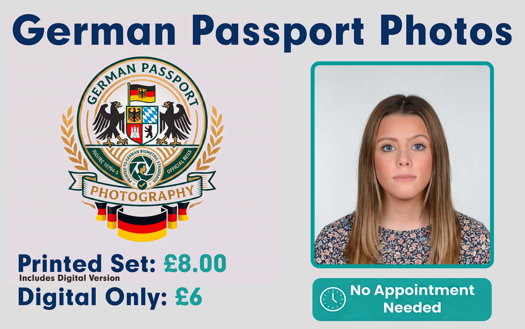 German passport and visa photo serivce