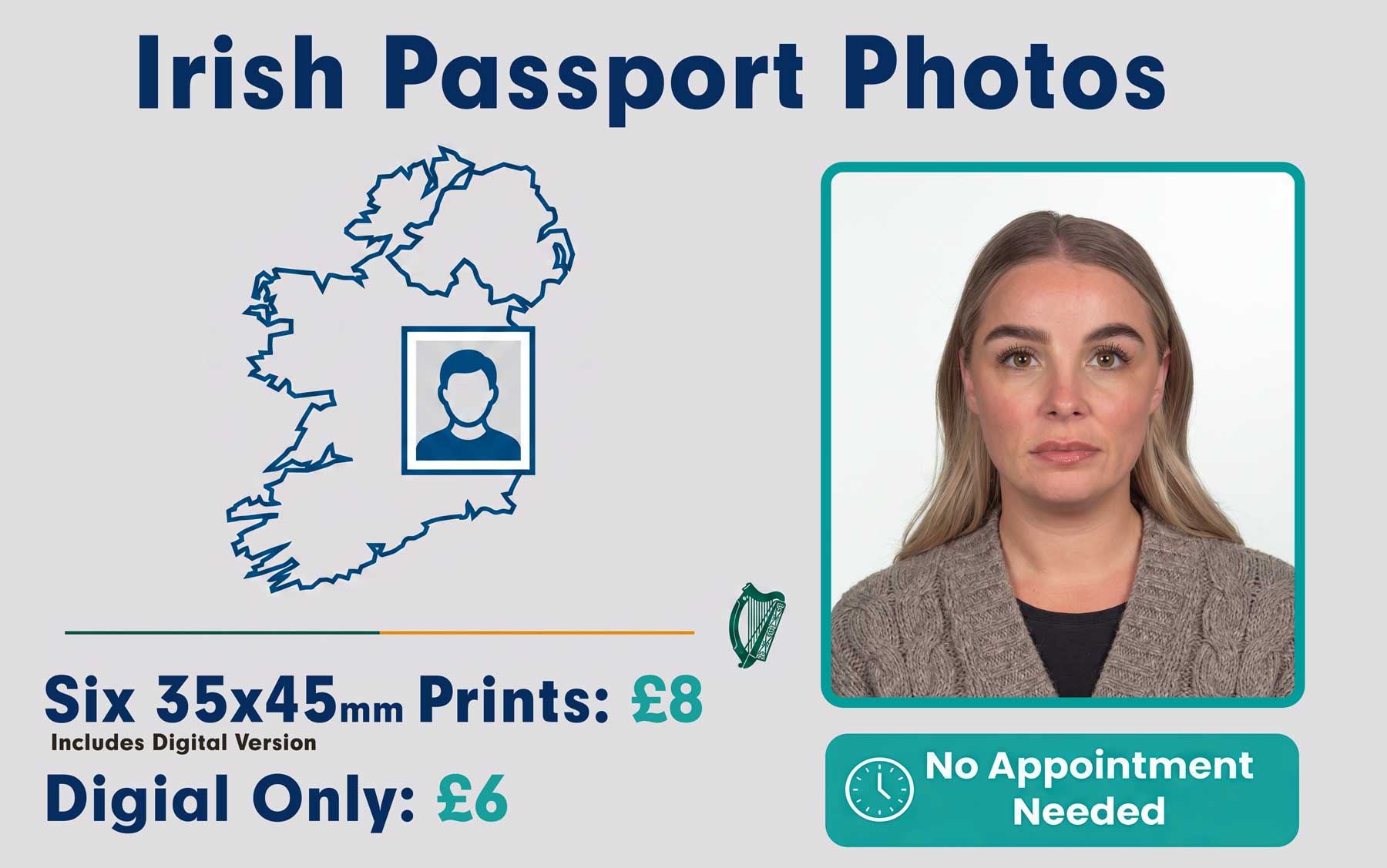 Irish passport and visa photo serivce