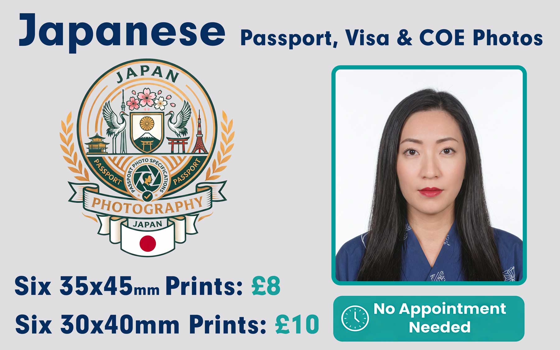 Japanese passport and visa photo serivce
