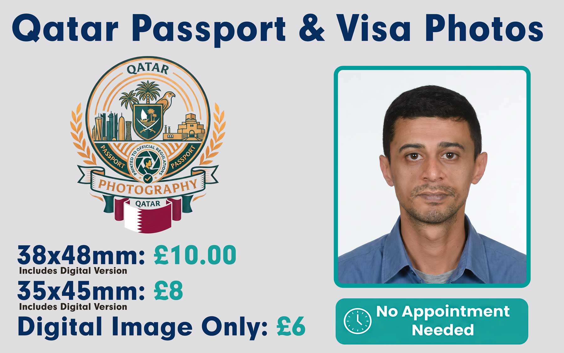 Qatar passport and visa photo serivce