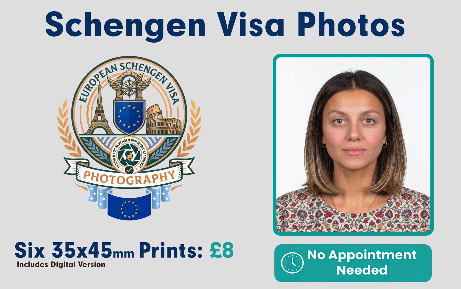 Schengen visa photo serivce