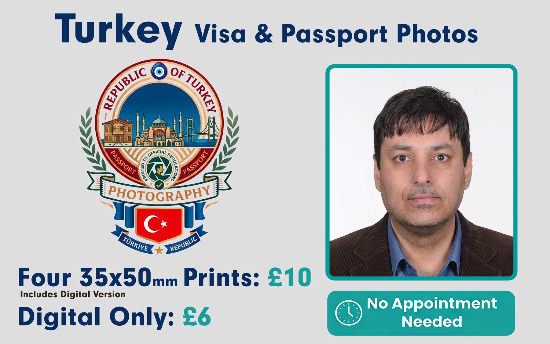 Turkish passport photo serivce