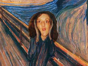 Screaming Woman Painting