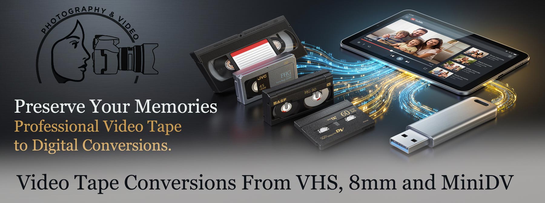 Video Tapes to MP4 Banner